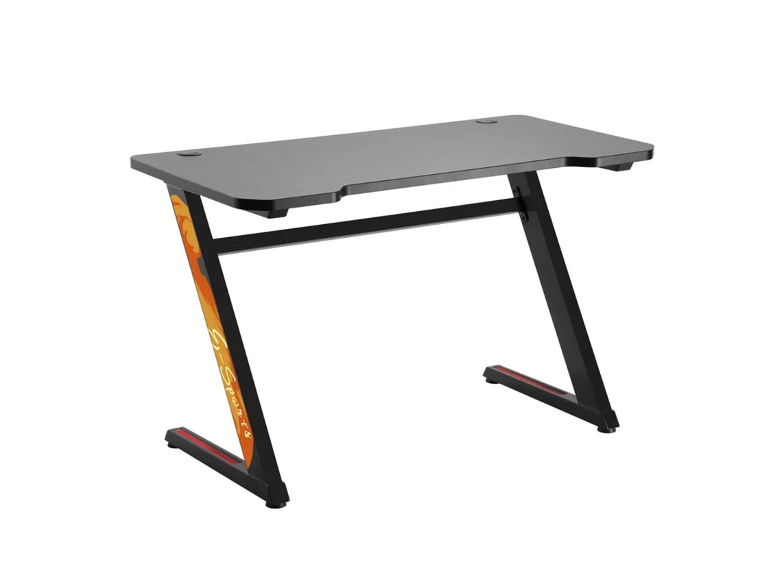 Mesa de computador para jogos Nanors Rs120, design moderno, leve e estável, preto laranja, Nano Rs (carga máxima de 50 kg)
