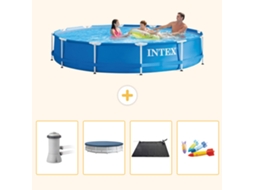 Intex Piscina Com Estrutura Redonda - 366x76 Cm - 5-peças S211