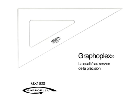 Quadrado 60° 3 bordas antimanchas 32 cm - Graphoplex cor