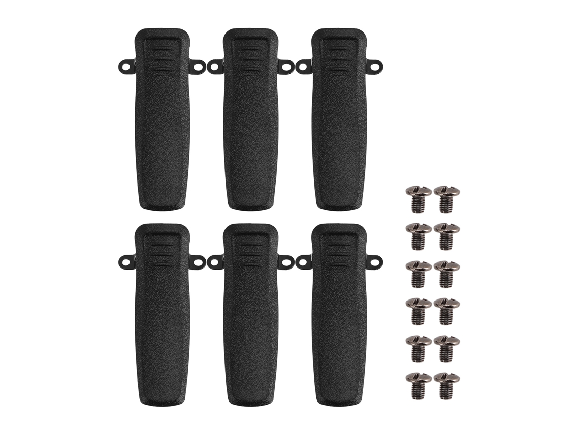 Aetheria 6pcs Pinça de Cinto para Rádio de Duas Vias Abs Metal Substituição para Vertex Standard Vx 181 Preto