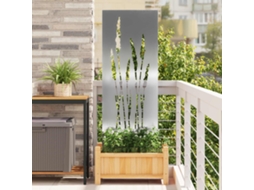 Vidaxl Tela De Privacidade Para Jardim Floral Prateado 50 X 140 Cm