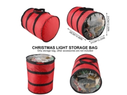 Bolsa de Armazenamento para Luzes de Natal de Nylon Organizador Não À Prova D'água | S/MARCA