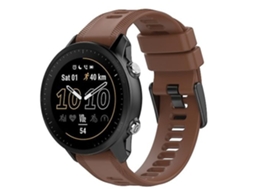 Lurelia Pulseira De Silicone Marrom 22 Mm, Compatível Com Garmin Approach S62