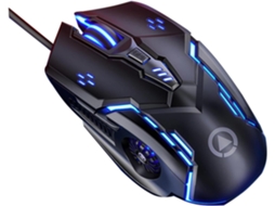 Mouse Gamer Com Fio, Silencioso, 6 Botões, Rgb, Preto, Ergonômico, Precisão
