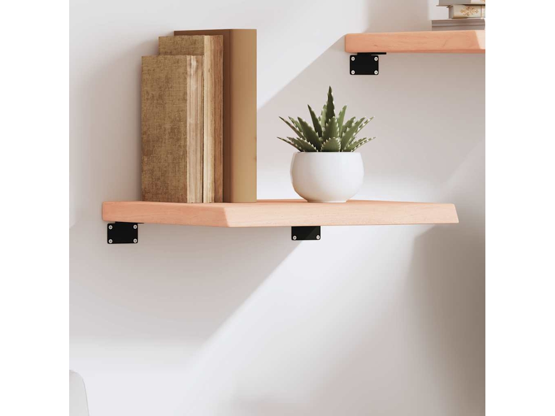 Vidaxl Prateleira De Parede 40x40x(2-4) Cm Carvalho Maciço Não Tratado