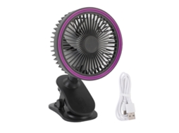 Laxiscreed Ventilador Clip-on Silencioso E Ajustável 360° Portátil Mini Usb Recarregável Em Cinza Escuro