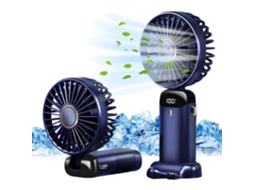 Mini Ventilador Portátil MDUG com 5 velocidades, base, dobrável para mesa (15x10x5 cm)