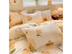 Conjunto de Capas de Edredão LUUCOZK Pelúcia Multicor - 4pcs