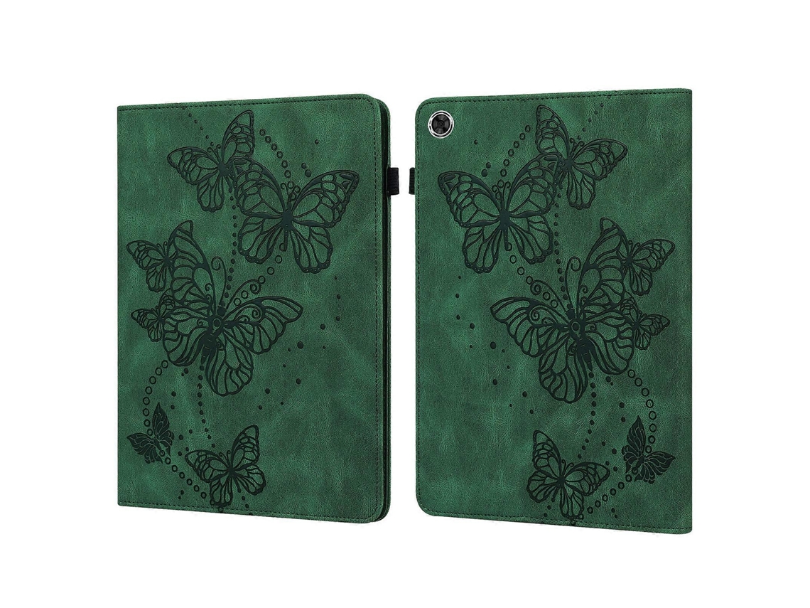 Capa De Couro Com Estampa De Borboleta Em Relevo E Abertura Horizontal Para Tablet Lenovo M10 Plus 10.6 3ª Geração (2022).