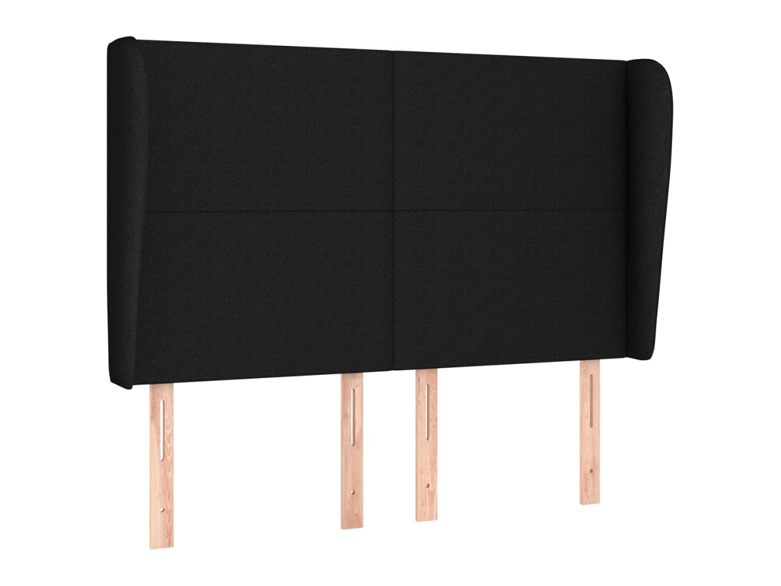 Headboard, Headboards Vidaxl Preto Tecido (147 X 23 X 118/128 Cm)