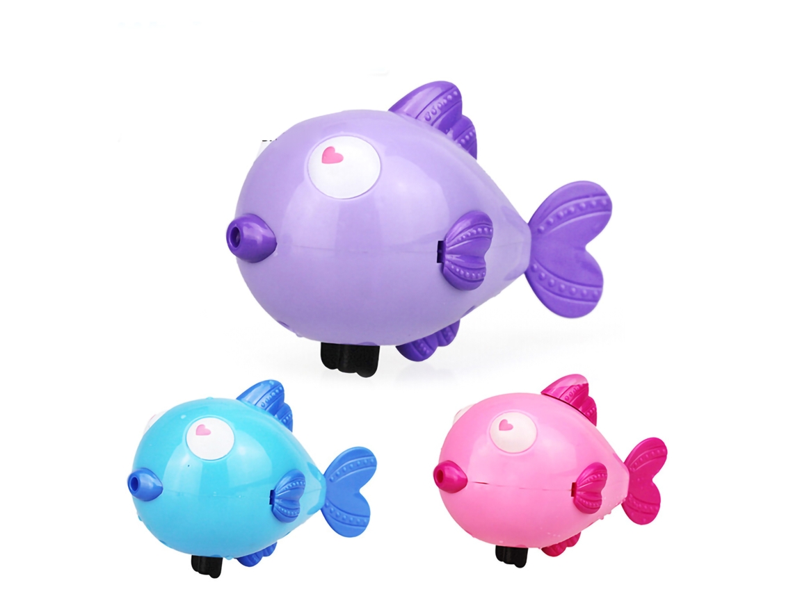Brinquedo De Banho Para Bebê Com Jato De Água, Flutuante E Mola, Peixe Beijo, Cor Aleatória
