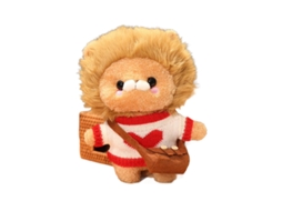 Brinquedo de Pelúcia Leão Dourado Cartoon com Suéter Mochila Boneco Fofo para Decoração, Companhia, Presente Suéter Rosa com Letras Xiuying CHABERLU