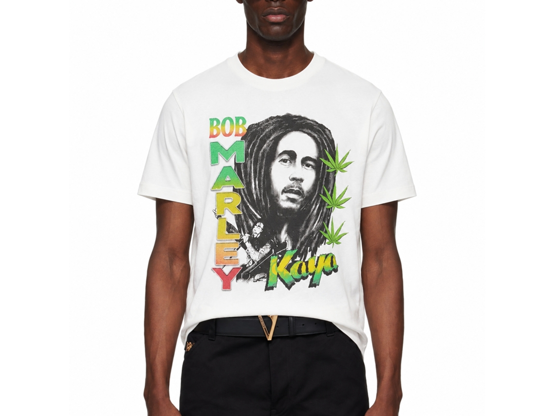 Bob Marley Kaya Illustration T-shirt Unisex Adults Size:l