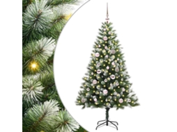 Vidaxl Árvore De Natal Artificial Com Dobradiças E Neve Coberta 150 Cm