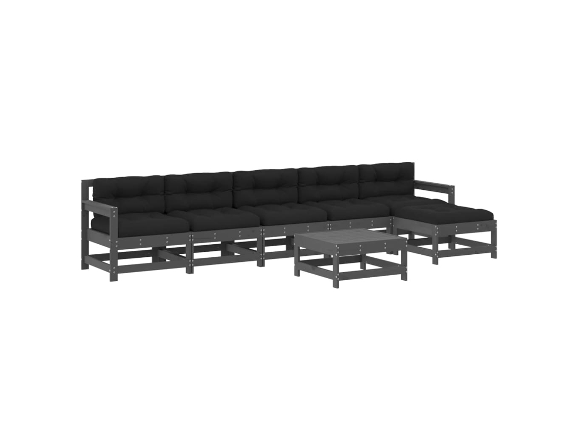 Garden Lounge Set, Garden Lounge Sets Vidaxl Cinzeto Madeira (n/a)