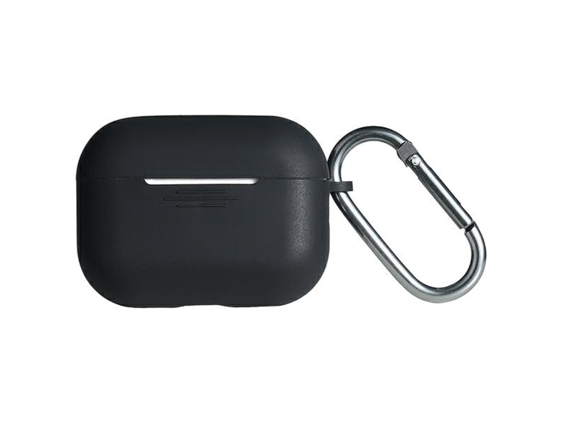 Capa Zruxe Para Airpods Pro 2 Em Pu/pc Preto (proteção Integral, Mosquetão Incluído)