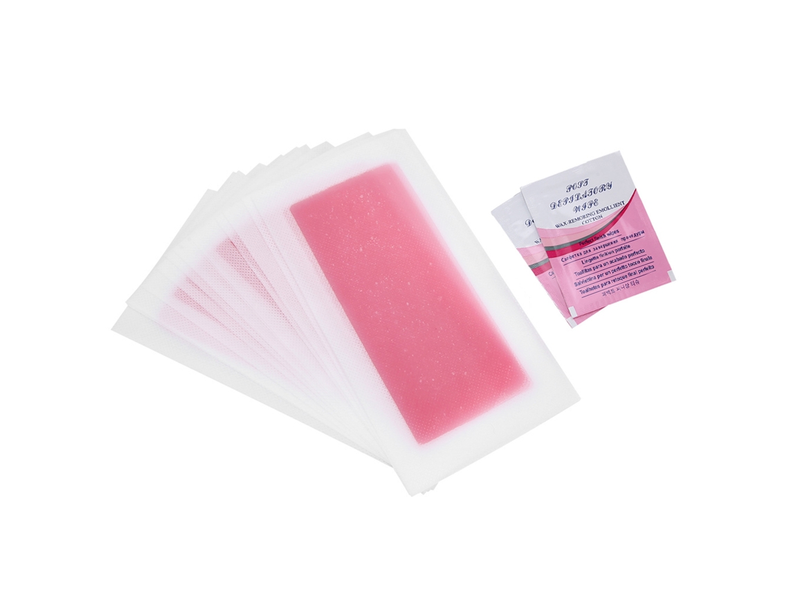 2026 12 unidades de tiras de cera depilatória macias e flexíveis para pernas, mãos e axilas, com aroma de rosa vermelha.