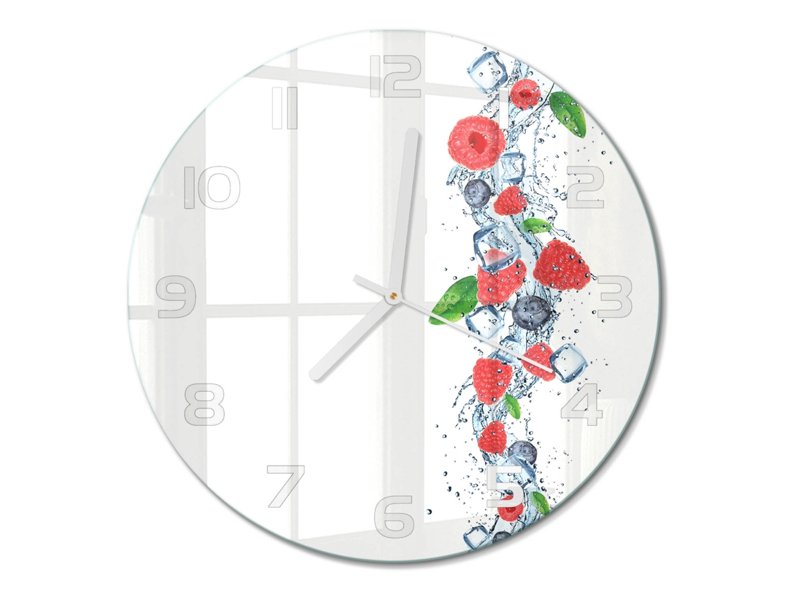 Relógio De Parede Vermelho Decorativo Quadrado Espelharte (30 Cm)