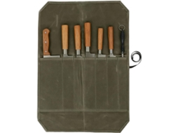 Estojo De Facas Chef Enrolável, Bolsa De Lona, ​​56 X 45cm, Estojo De Viagem Portátil Com 7 Bolsos, Verde Militar