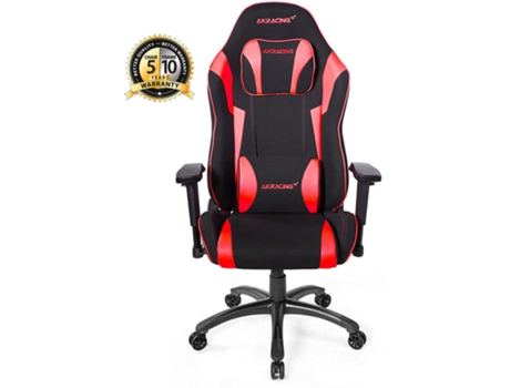 Cadeira Gaming AKRACING Core Ex Wide (Até 150 kg - Elevador a gás Classe 4 - Preto e Vermelho)
