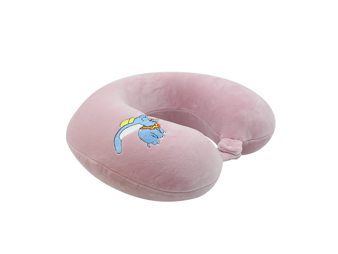 Almofada de Viagem Formato U com um Pequeno Elefante Voador Roxo AQUAFORGE