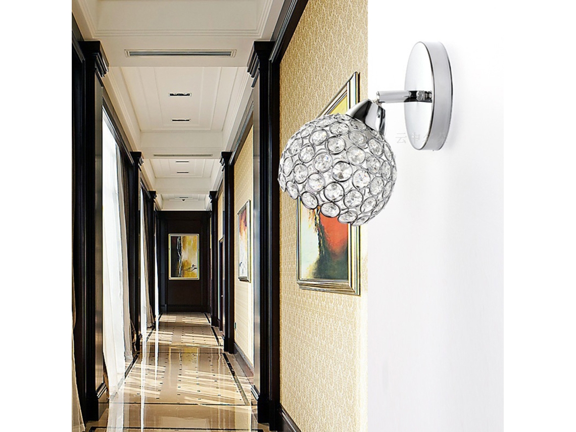 2026 lâmpada de Parede Moderna com Cristais Sconces Led G9 Redonda para Quarto, Sala de Jantar, Corredor, Aparato de Luz Noturna