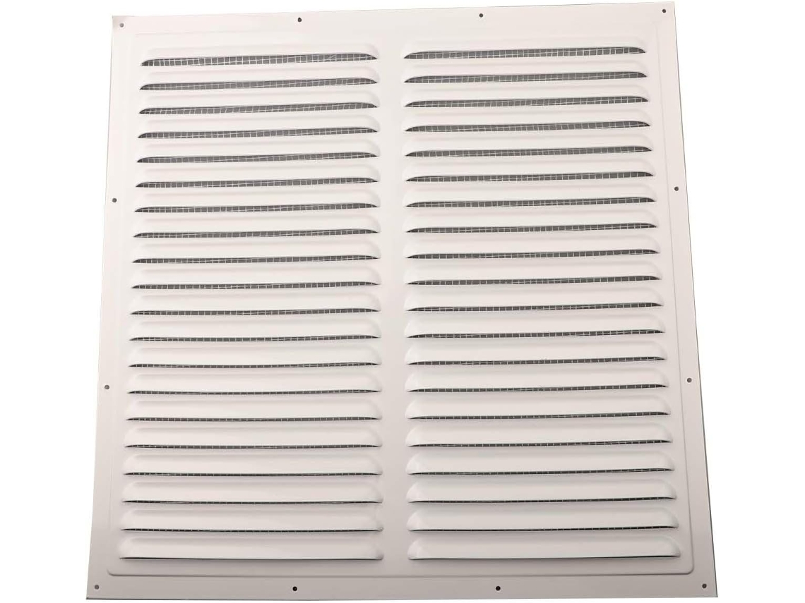 Grelha De Ventilação Robusta Em Metal (400 X 400 Mm) Com Malha Protetora, Perfeita.