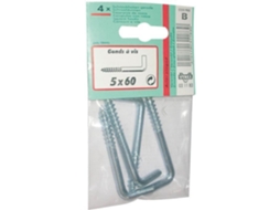 Dobradiça De Parafuso Aço Zincado 4x50 Mm Vynex