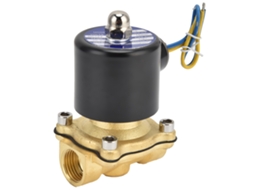 Válvula solenoide elétrica normalmente fechada Laxiscreed para água e gás, 12 V CC