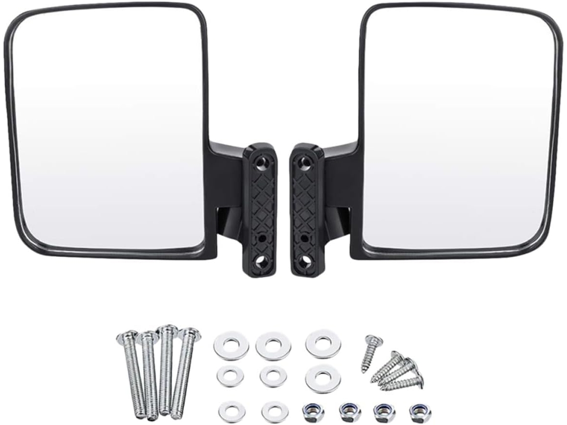 Espelho Retrovisor Lateral Convexo Transparente Para Carrinho De Golfe