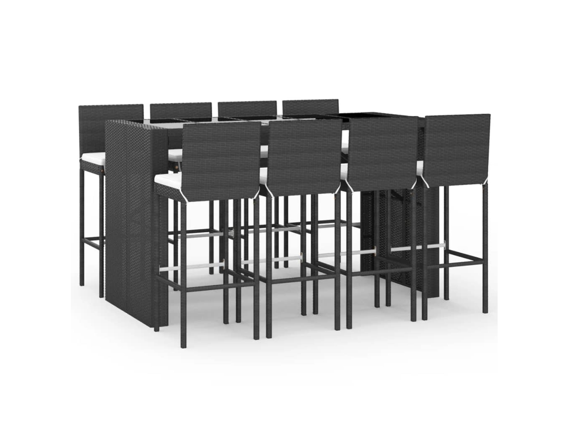 Garden Bar Set, Garden Bar Sets Vidaxl Preto Rattan / Vime (n/a)