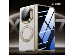 Capa Protetora Para Celular Huawei Mate X6 (branca De Alta Definição) Com Suporte Giratório Integrado.
