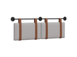 Conjunto 1 Cabeceira Suspensa Vidaxl Cinzento Couro Sintético (130 X 55 X 5 Cm)
