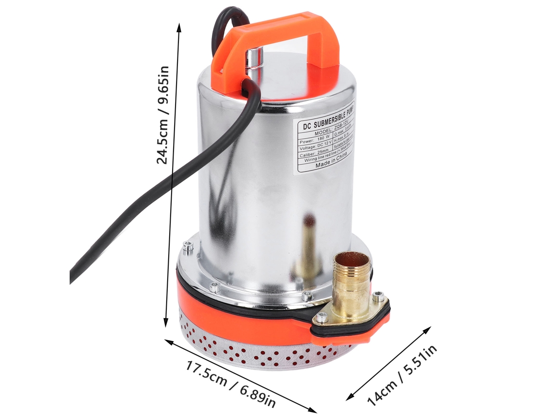 Mini bomba de água (12V/3A, altura de descarga: 5, 7 e 10 metros)