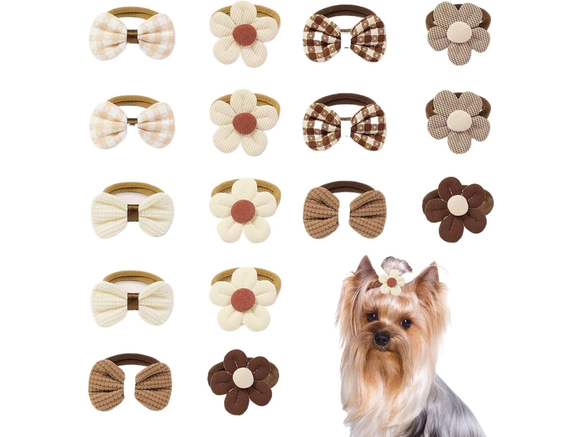 Conjunto De 16 Peças Acessórios Elásticos Cães E Filhotes