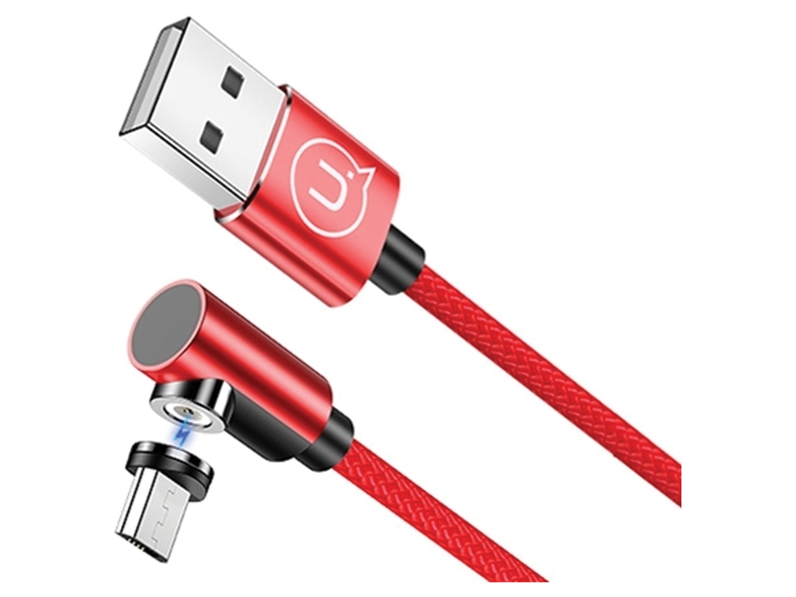 Cabo Micro Usb Angular Magnético 1m Para Celulares Carregamento Rápido Usams