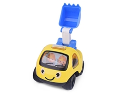 Ats coche de Construção com Tração para Trás Miniatura Portátil Educativo Bonito Veículo de Engenharia com Fricção para Crianças e Bebês Escavadora