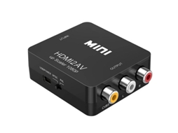 Conversor Hdmi para Av Preto 1080p Pal/ntsc Alimentação Usb Liga Aparelhos Hdmi a Tv Rca YANYXR