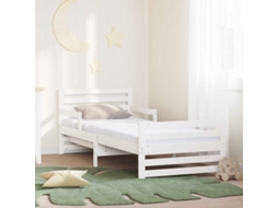 Vidaxl Estrutura De Cama Com Colchão Extensível Branco 80 X 200 Cm