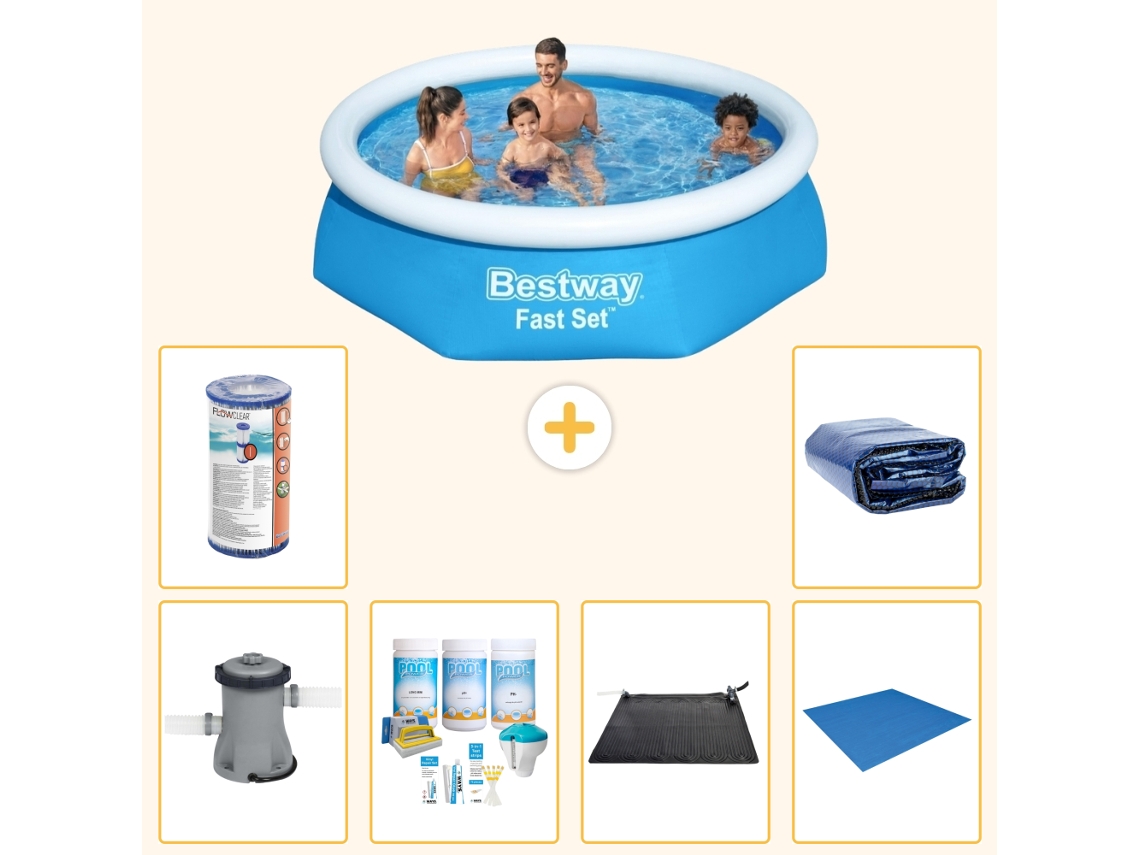 Bestway Piscina Bestway Fast Set Redonda - 244x61 Cm - 7-peças S21406