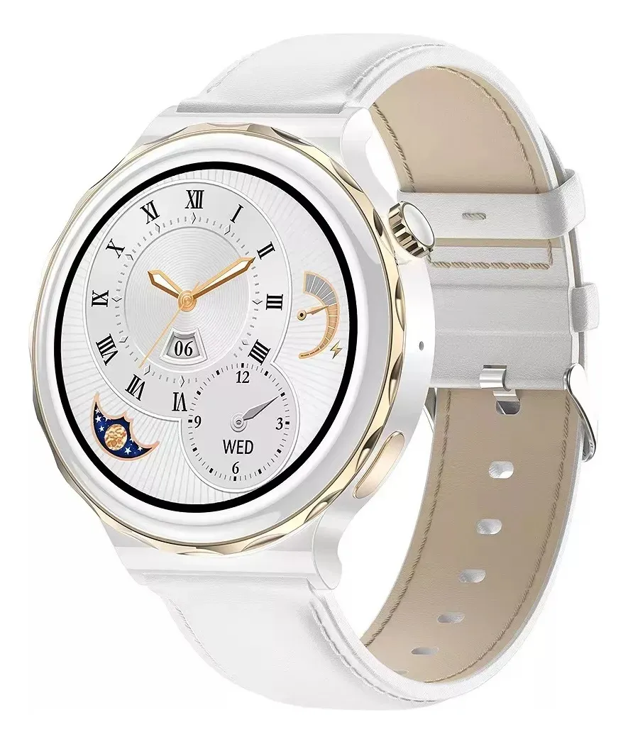 Relógio inteligente feminino Vayotoy Lemfo HK43 com Bluetooth e NFC