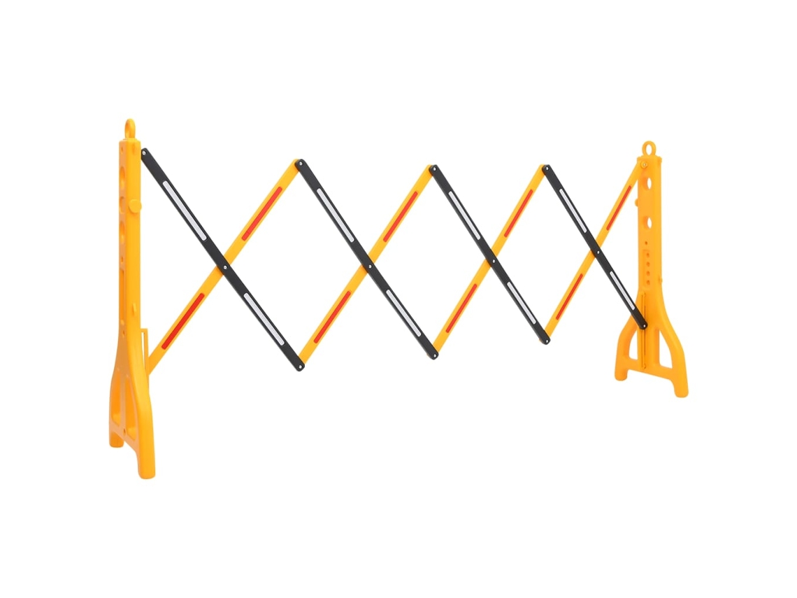 Vidaxl Barreira De Trânsito Dobrável 250x38x96 Cm Amarelo E Preto