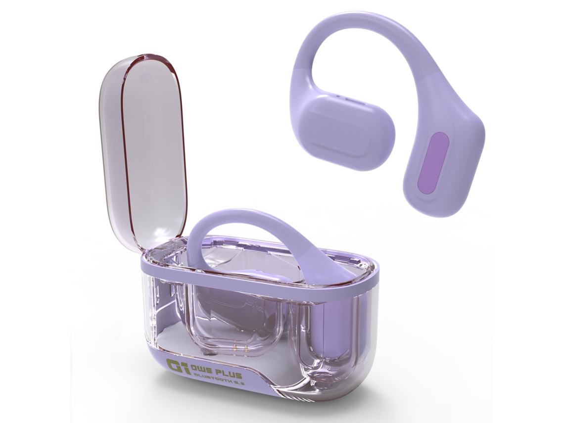 Fones de Ouvido Sem Fio Bluetooth 5.3 HiFi Estéreo com Cancelamento de Ruído, Display Led, Microfone, IP7 à prova d'água JIAPEI (roxo)