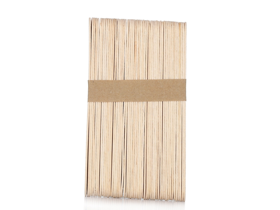 50 Palitos De Cera De Madera Desechables Para Depilar