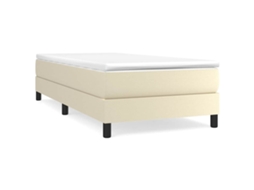 Box Spring Bed Frame, Box Spring Bed Frames Vidaxl Creme Couro Artificial (90 X 200 Cm)