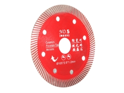 Disco de serra diamantado com grade para corte de concreto, granito, mármore, azulejo e pedra, 105 mm