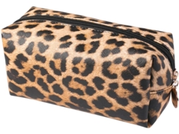 Bolsa portátil com estampa de leopardo em couro PU, grande capacidade, design elegante.