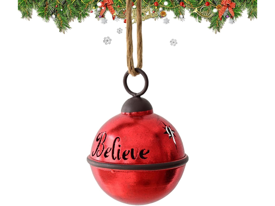 Enfeite De Árvore De Natal Pingente Artesanal Com Cordão Para Pendurar Sino Para Decoração De Na Gokoco