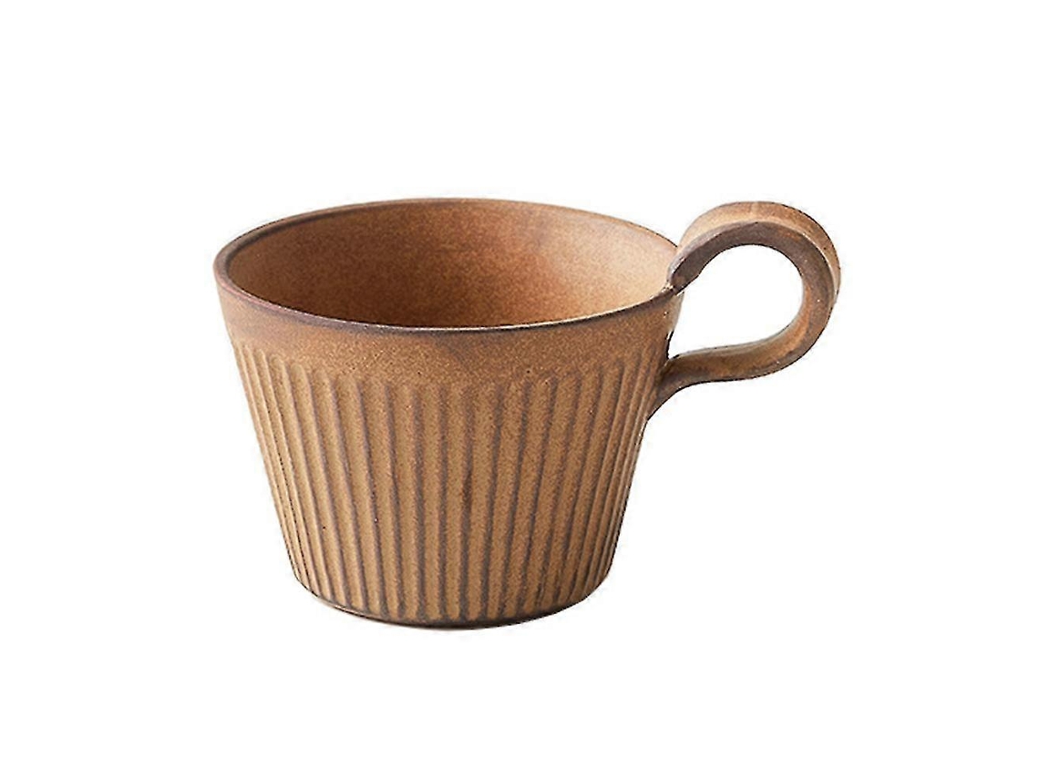 Xícara De Grés Artesanal Japonesa Retrô Para Café Da Manhã, Cappuccino Manhã. Aquaforge