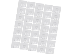 Pacote Com 100 Ganchos Adesivos Fáceis De Instalar Para Cordões De Luzes Externas, Instalação Simples E Às Intempéries